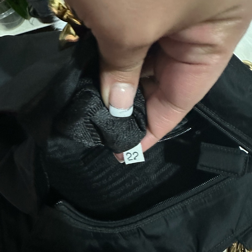 FLASH SALE🔥🔥🔥Authentic Prada Black Tessuto Nylon Handbag With Gold Hardware - Picture 8 of 14